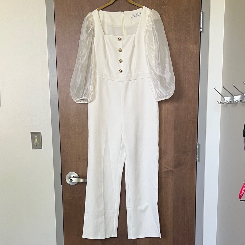 🤍 Endless Rose Organza Sleeve Jumpsuit – Size L | NWOT🤍 - Picture 4 of 13